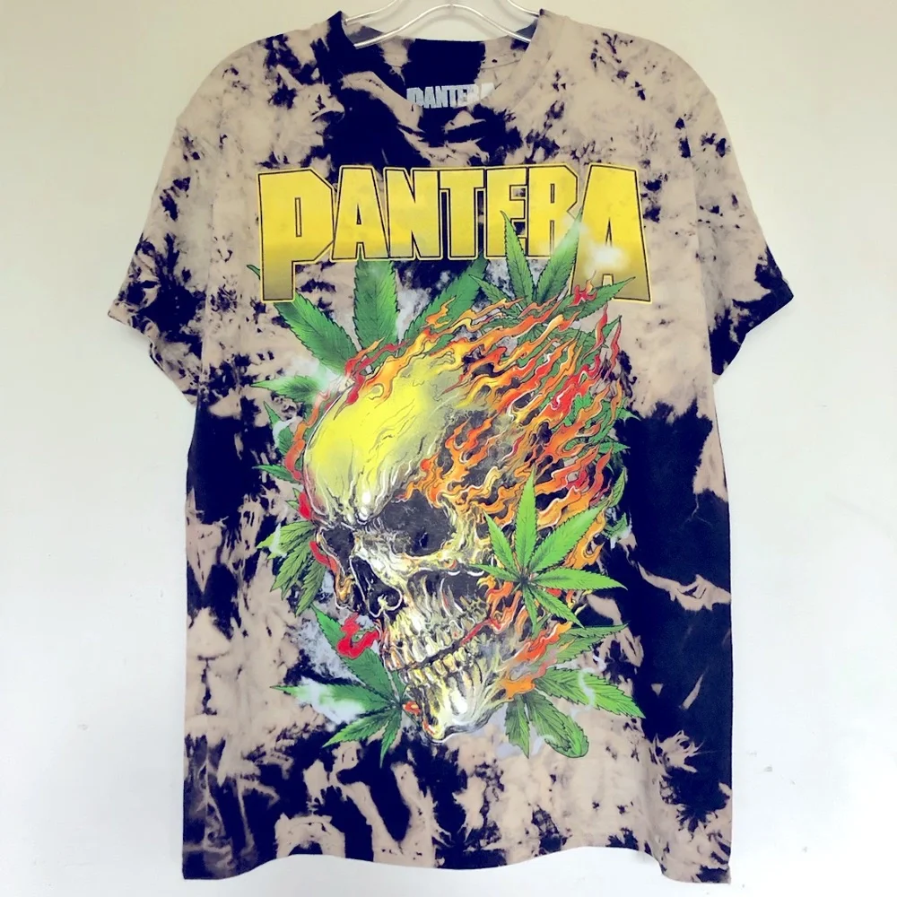 Pantera Cannabis Skull Tie Dye T shirt - Picture 1 of 5